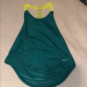 Nike Dri-Fit Tank Top : Teal & Neon Yellow :)